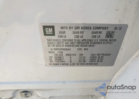 2023 Chevrolet Trailblazer Fwd Lt z USA, uszkodzony, nr VIN KL79MPS29PB035344